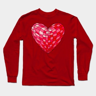 Heart Shaped Disco Ball Long Sleeve T-Shirt